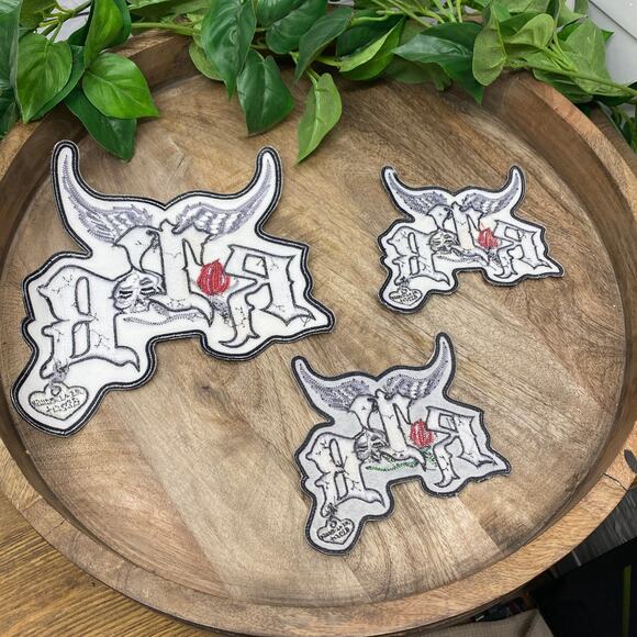 RTB Real Tough Babe Patches Biker Babe Coat Iron On Bling Eyes Display Pieces - Picture 5 of 5